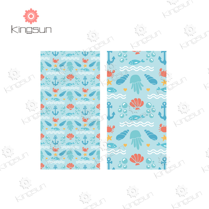 Velour reactive printing beach towel